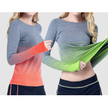 Trendy Women Sports Gym Yoga Shirt Quick Dry Breathable Fitness Workout Running Long Sleeve T-Shirt